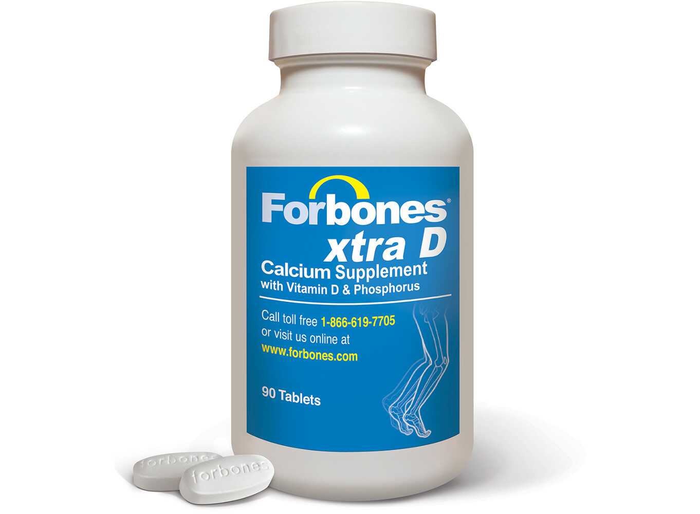 Forbones Xtra D, calcium and vitamin D supplement, bone health, gas-free calcium, digestive health