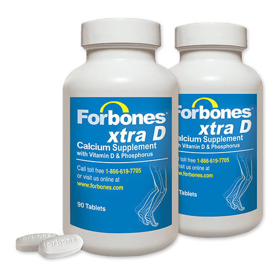 Forbones Xtra D: Gas-Free Dicalcium Phosphate Calcium & Vitamin D Supplement for Bone Health